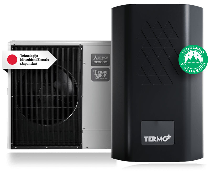 Toplotne črpalke zrak voda ecodan hydrobox TermoPlus TermoShop