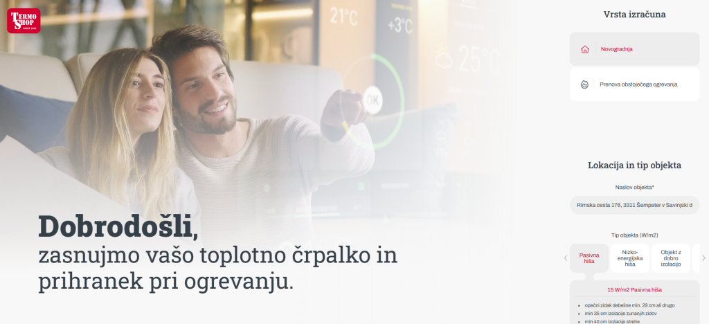 Konfigurator toplotne črpalke