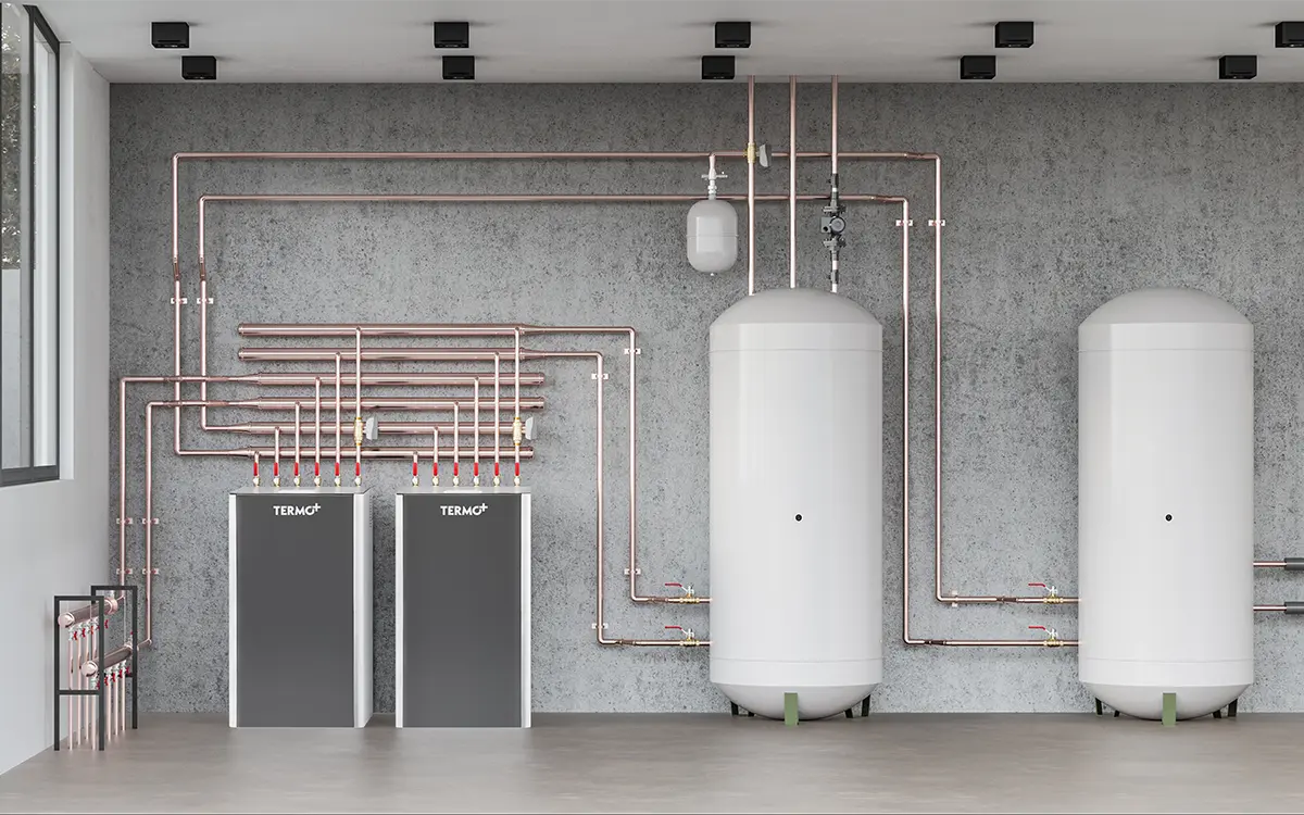 TermoPlus GEOpump W16i utility boiler cascada